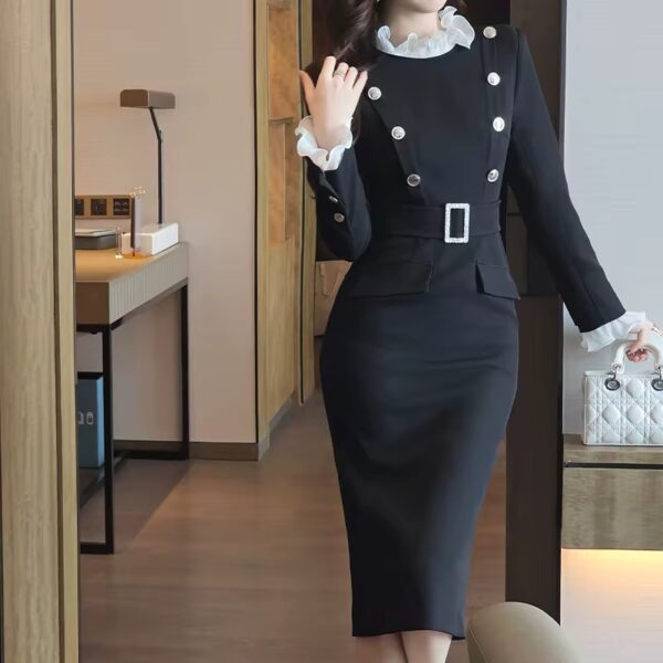 فستان ميدي Bodycon أسود في غاية الأناقة